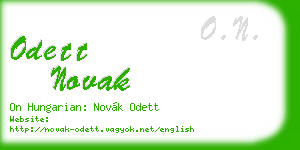 odett novak business card